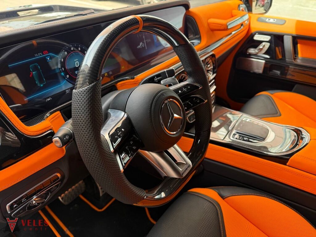 Перешив руля в натуральную кожу G-class